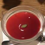 水刺齋 - 木苺ソースの杏仁豆腐（食べログクーポン）