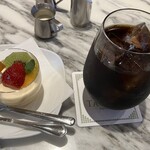 カフェタナカ - フルーツプリンとアイスコーヒーのセットで1,070円