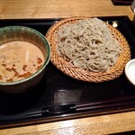 倉一 - 信玄鶏としめじのごま汁せいろ。大盛り。