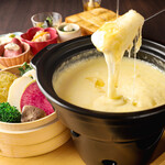 【치즈 퐁듀 어선】빵과 생 꿀과 찐 야채