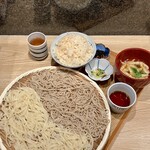 東京コトブキ - 白えび出汁の盆ざる蕎麦うどん鯛飯食べ放題1100円