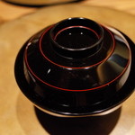 六雁 - 煮物椀 蛤と筍のお椀 胡麻豆腐 木の芽