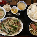 Kanton Gyouzabou - 日替り定食（この日はニラレバ）840円税込