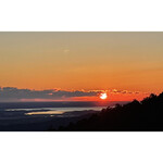 ニュー高根 - ガマ大明神から太平洋上の日の出を望む。霞ヶ浦の向こうは那珂湊辺りか