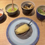 ロス タコス アスーレス 恵比寿 - チレ.レジャーノ ¥750 山羊のチーズが入っているメキシコ唐辛子のタコス