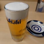 海鮮寿司 まさ - 「タイムセール 500円」の生ビール