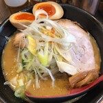 Mendokoro Hanada - 味卵味噌チャーシュー麺(野菜大盛り＆ニンニク増し)