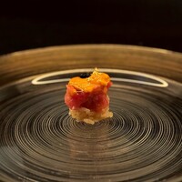 鮨 四 - トロたくと雲丹のミルフィーユ