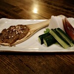麻布 川上庵 - 自家製蕎麦味噌