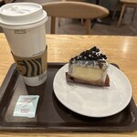 スターバックスコーヒー - ドリップコーヒーホットVenti＋クッキー＆クリームシフォンケーキ