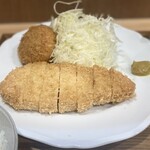 とんかつ うめ田 - 料理写真:ハニーポーク ロースカツ　浅野豚 メンチカツ