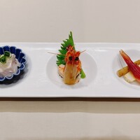 礼華　青鸞居 - 一口前菜三種盛り合わせ①