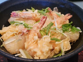 Sanukiya Masajirou - 海老と揚げ餅のぶっかけ