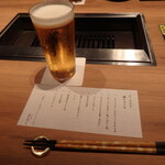 すすきの焼肉きらく - 乾杯！