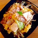 Barinizu kafe pagixtsu - トフチャンプルー　￥７００　豚肉と豆腐と野菜のスープ炒