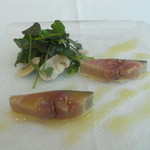 レストラン ファロ 資生堂  - 鯖のスモークと生姜のドレッシング