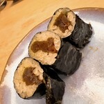 おかめ寿司 - 〆の干瓢巻き。やはり奈可久系列の煮物は外せません