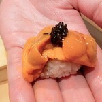 Sushi Tomikawa - 雲丹　onthe　キャビア