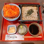 九頭龍蕎麦 - ざる蕎麦 + ソースカツ丼セット ¥1,000(税込)