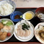 もりや商店 - 三種のほたて定食