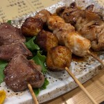 とんかつ 正木屋 - ビールセットの焼鳥