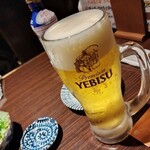 北海道海鮮・個室情緒 ～ ２３番地 ～ - 生ビール