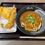 はなまるうどん - 料理写真:カレーうどん＋ゲソ天、鶏天