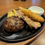 ステーキのどん - 日替わりランチ(土曜日)ハンバーグ・ハーフチキン・白身魚フライ　2024/1/20