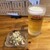 酒処 心 - 料理写真:ちょい呑みセット、生ビール、ポテトサラダ