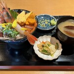 めしと純米別邸 二条市場 でめきん - プレミアムでめきん丼　　¥3980