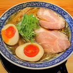 麺屋 夢風 - 海老塩冷やしらぁめん＋半熟味付玉子