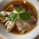 noodle shop arakawa - 鴨だし焼きネギ醤油らーめん