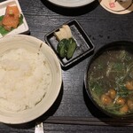 和shoku。の水 - ご飯とみそ汁