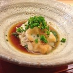 味 ふくしま - 造り　炙り鰆　辛味大根のせ