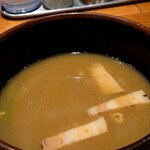 麺屋 真心 - スープ割　炙りチャのバラ入り
