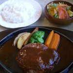 洋食ホシノ - ハンバーグステーキＢセット　1,530円