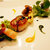 フランス料理 プリドール - 料理写真:蝦夷のアワビ　帆立貝　天使の海老の温かいサラダ仕立て