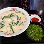 辛麺屋 桝元 - 　　白い辛麺３辛　　ＴＰネギ¥170
            