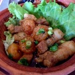 チャオエムカフェ - 2014年3月8日　ランチ　豚バラ肉と海老の煮込　850円