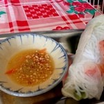 チャオエムカフェ - 2014年3月8日　セットの春巻き