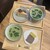 南品川 茶箱 - 料理写真:『冷抹茶』
          『さつまいものチーズケーキ』
          『カボチャと雑穀のうきしま』