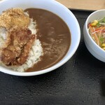 Yoshinoya - から揚げスパイシーカレー、ポテトサラダ