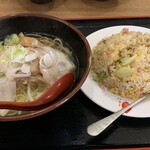 Mikaen Chuuka Tetsunabe Ton - 塩ラーメンとミニチャーハンセット