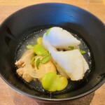 AKAI - 【写真⑦】虎魚(広島県)と空豆(廿日市市)のお椀