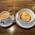 L'asperge - デザート(こだわり卵のプリン)+コーヒー