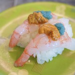 回転寿司 魚どんや - ・国産甘えびウニのせ 430円/税込