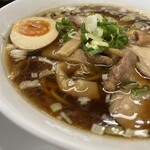 Tori Tou Torisoba Sutando - ▪️鶏肉と豚肉の醤油中華そば850
                      ▪️そぼろ親子ご飯¥300