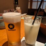 しゃぶ叙 - ビール＆グレープフルーツサワーで乾杯です