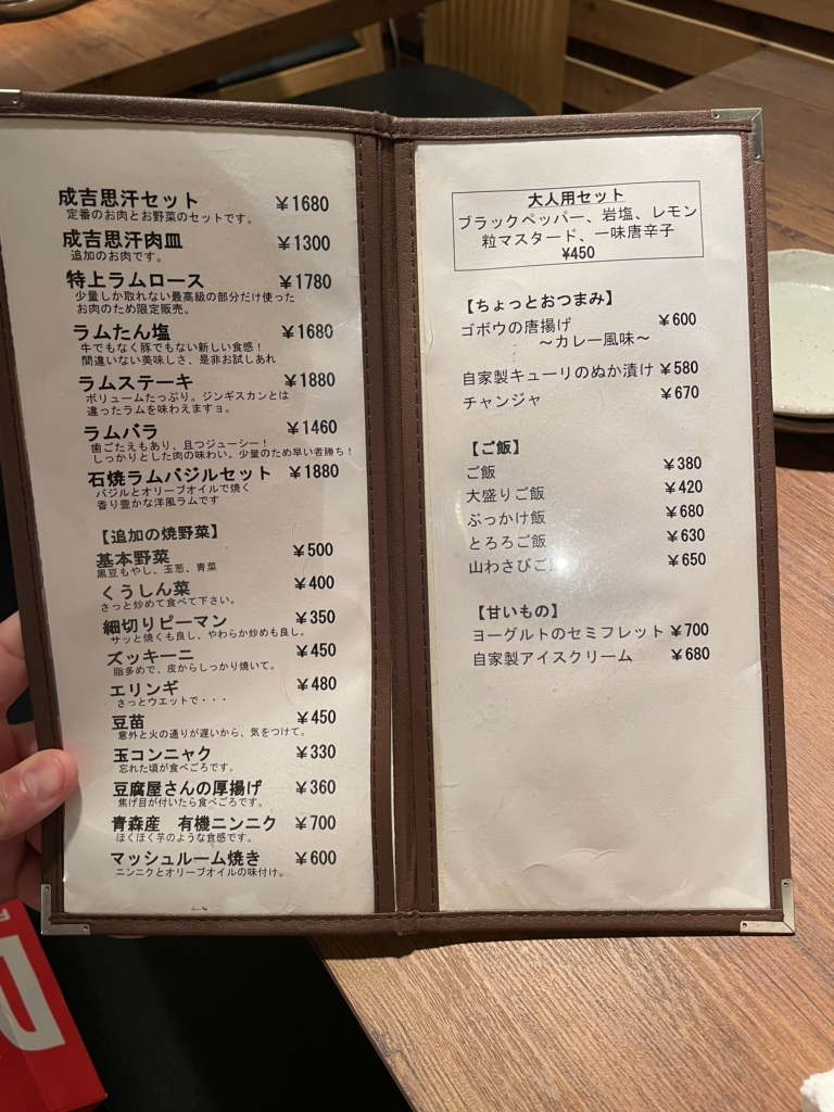 30年以上前のフジヤレストランズメニュー