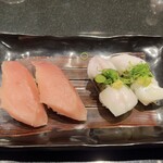 にぎり長次郎 - びんちょうまぐろ＆紋甲いかげそ♪
